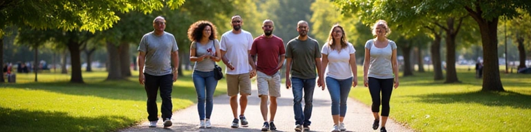 People walking outdoors